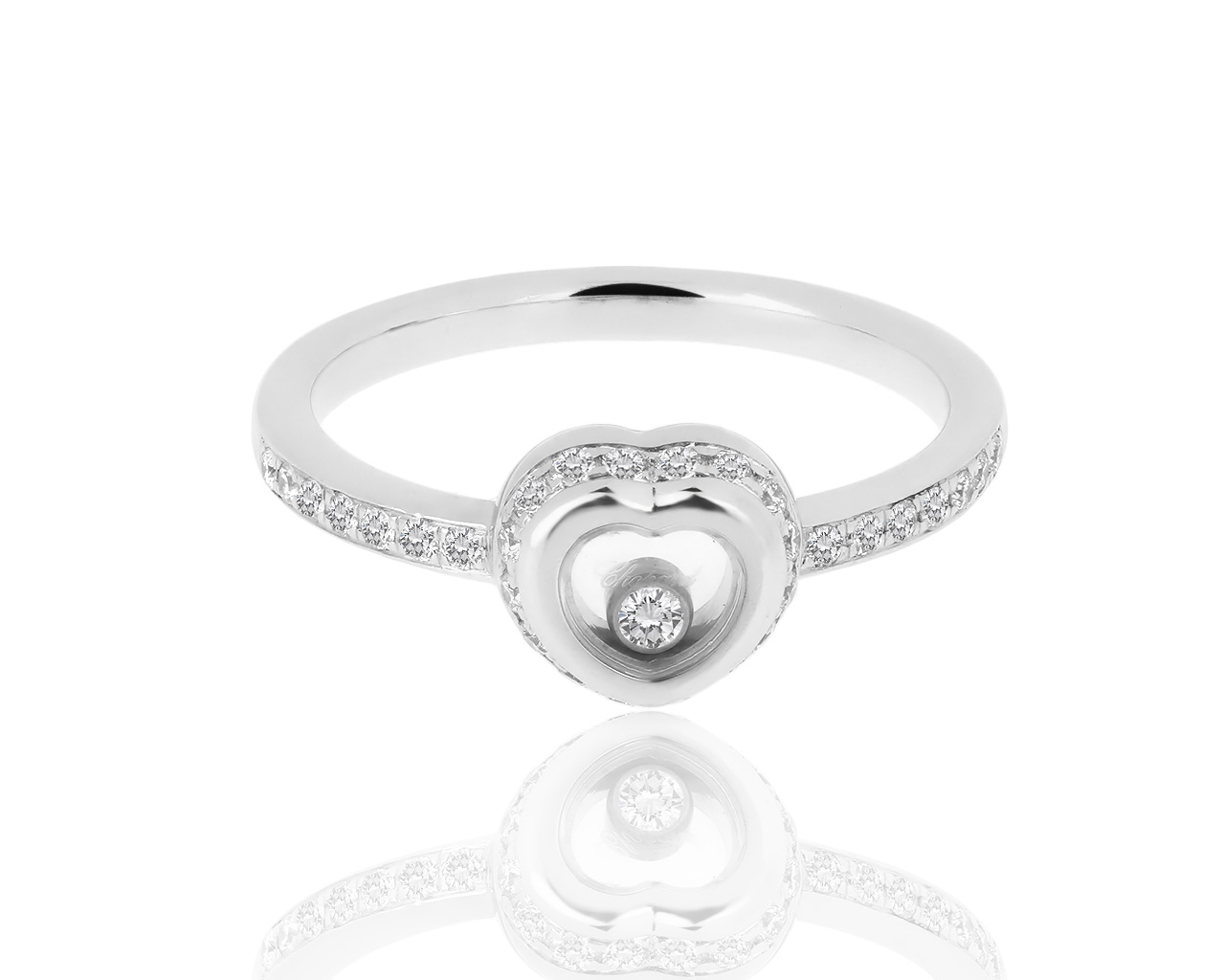 Золотое кольцо с бриллиантами 0.24ct Chopard Happy Diamonds Heart 170219/2