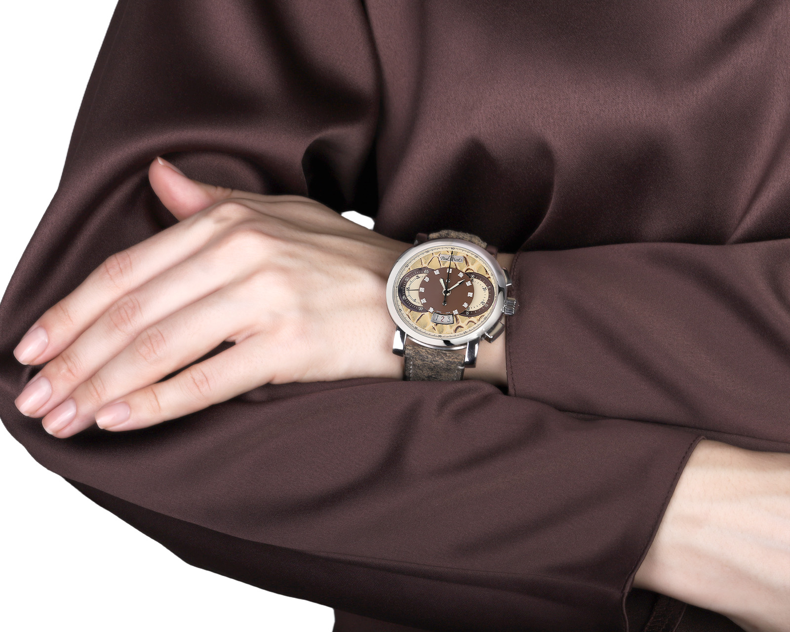 Оригинальные стальные часы Paul Picot Technograph Wild 0334.S