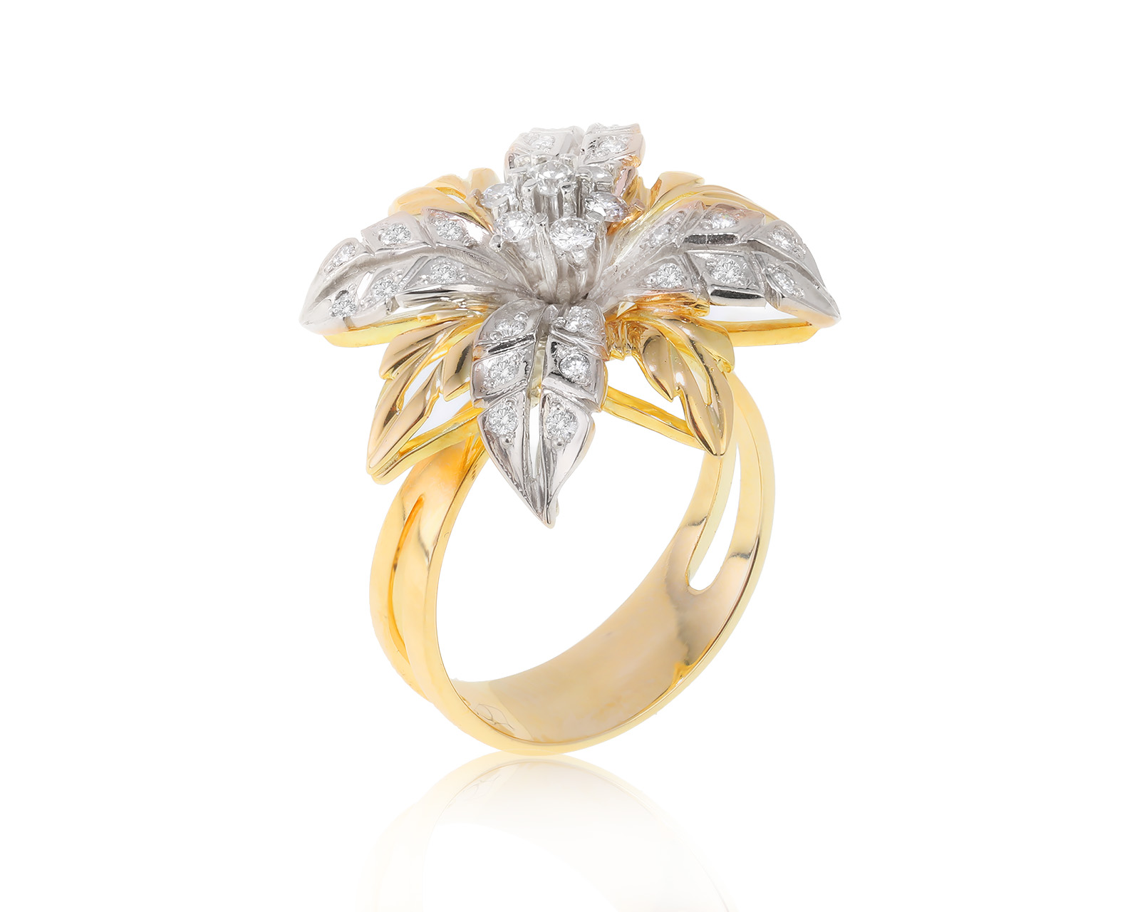 Праздничное золотое кольцо с бриллиантами 0.54ct 160323/4