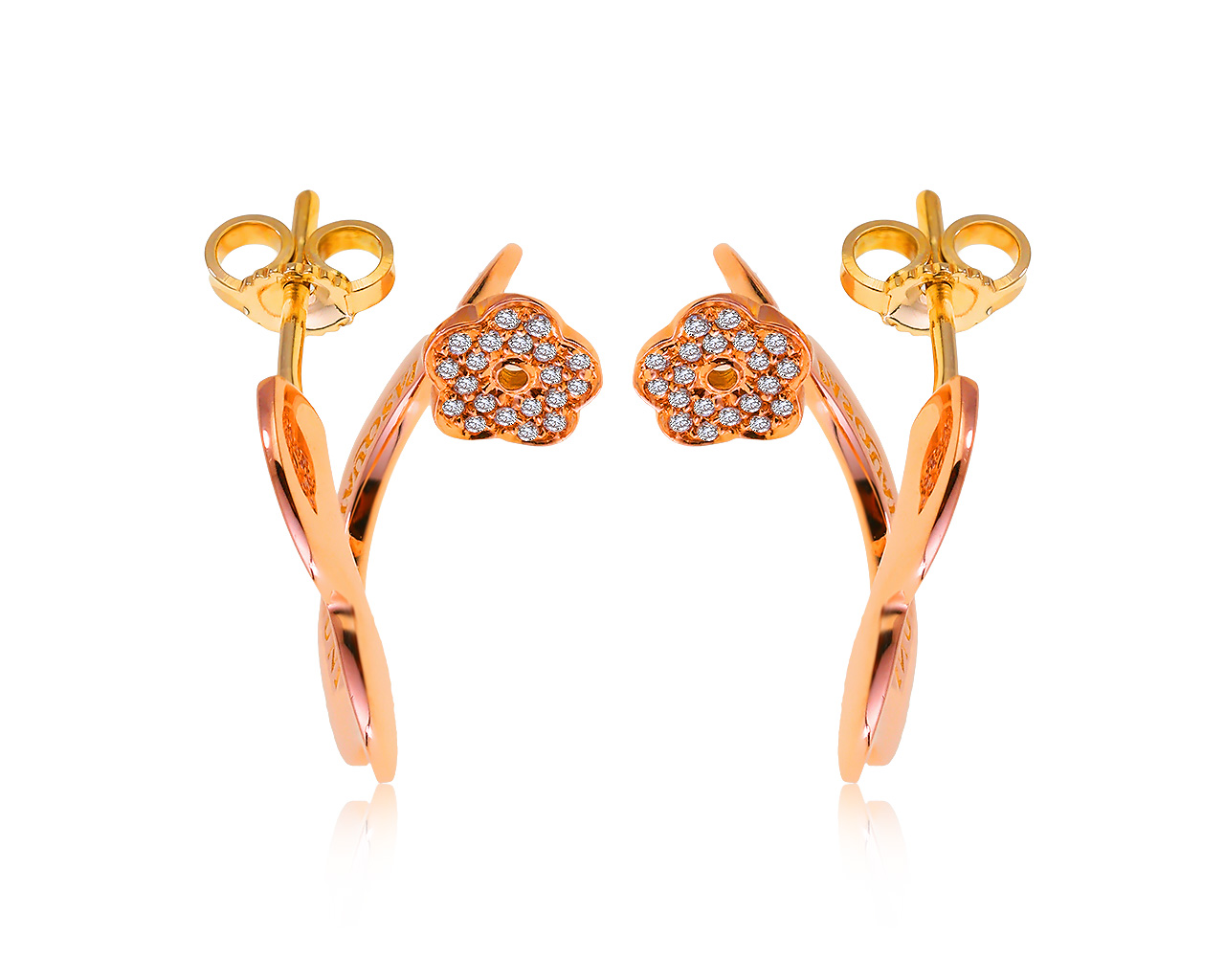Оригинальные золотые серьги с бриллиантами 0.85ct Pasquale Bruni Bon Ton