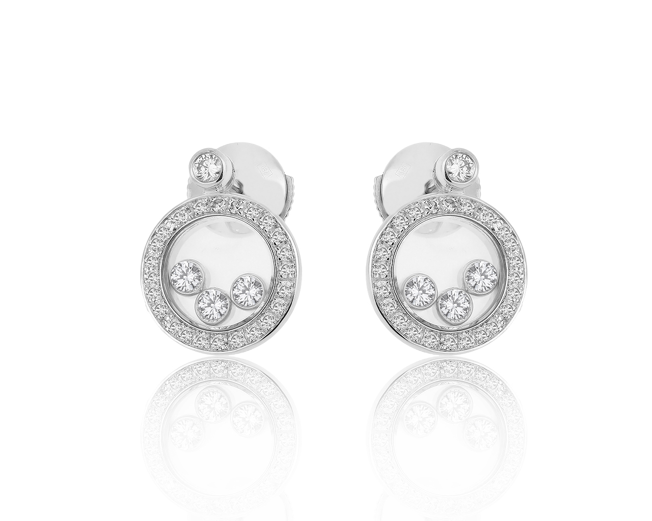 Оригинальные золотые серьги с бриллиантами 0.72ct Chopard 061219/8