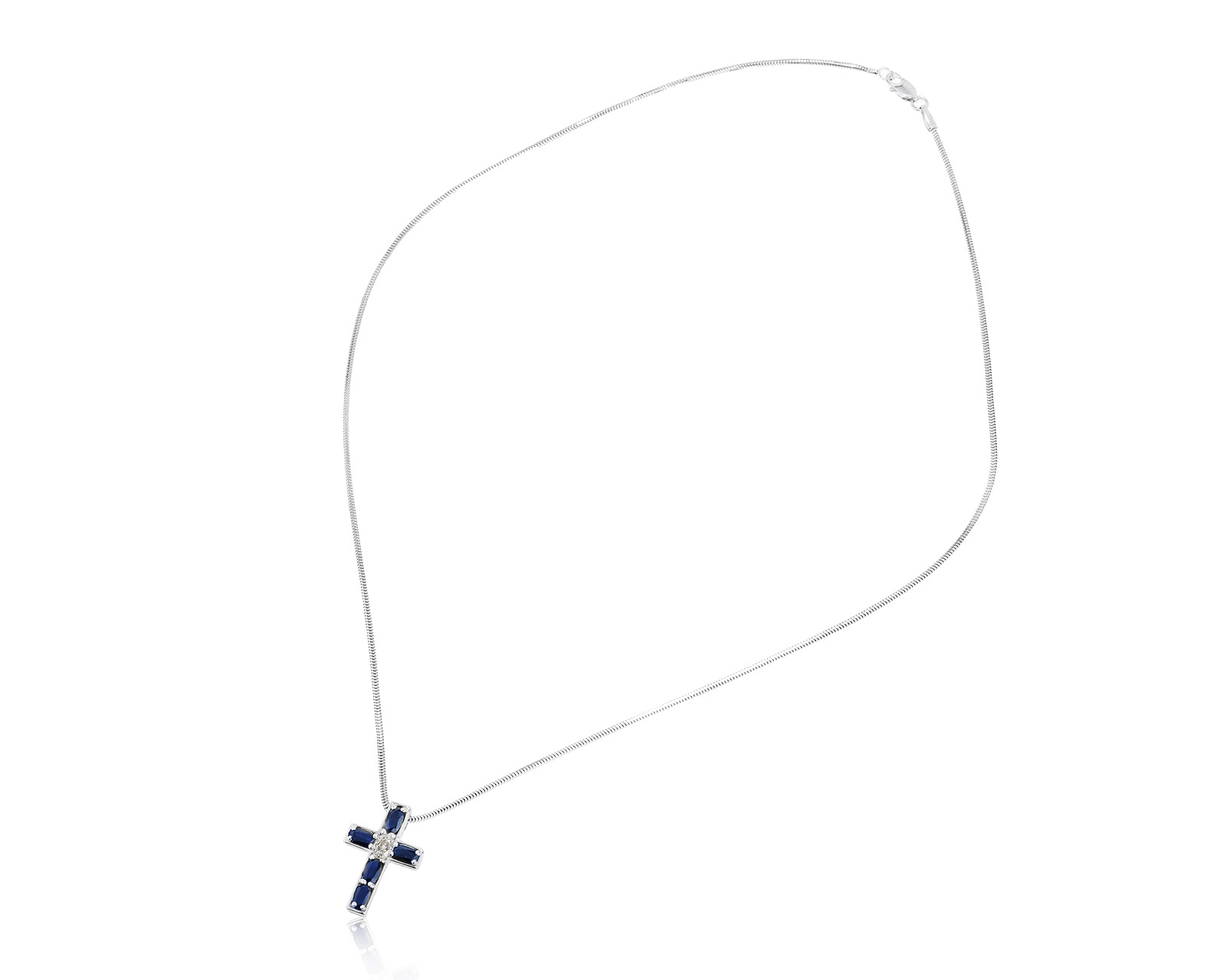 Нарядный золотой кулон с сапфирами 1.20ct