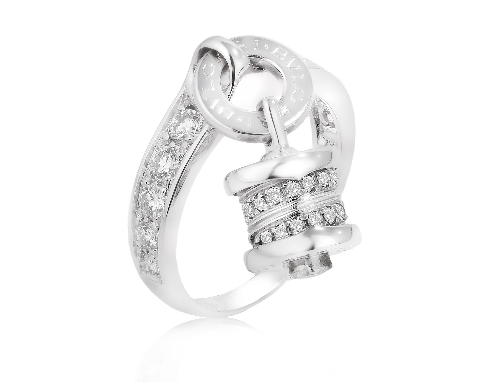 Оригинальное золотое кольцо с бриллиантами 0.70ct Bvlgari B.Zero1