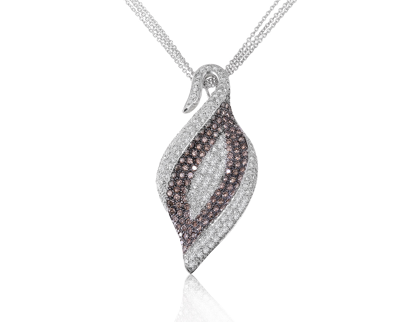 Шикарный золотой кулон с бриллиантами 3.71ct 011220/8 Шикарный золотой кулон с бриллиантами 3.71ct 011220/8