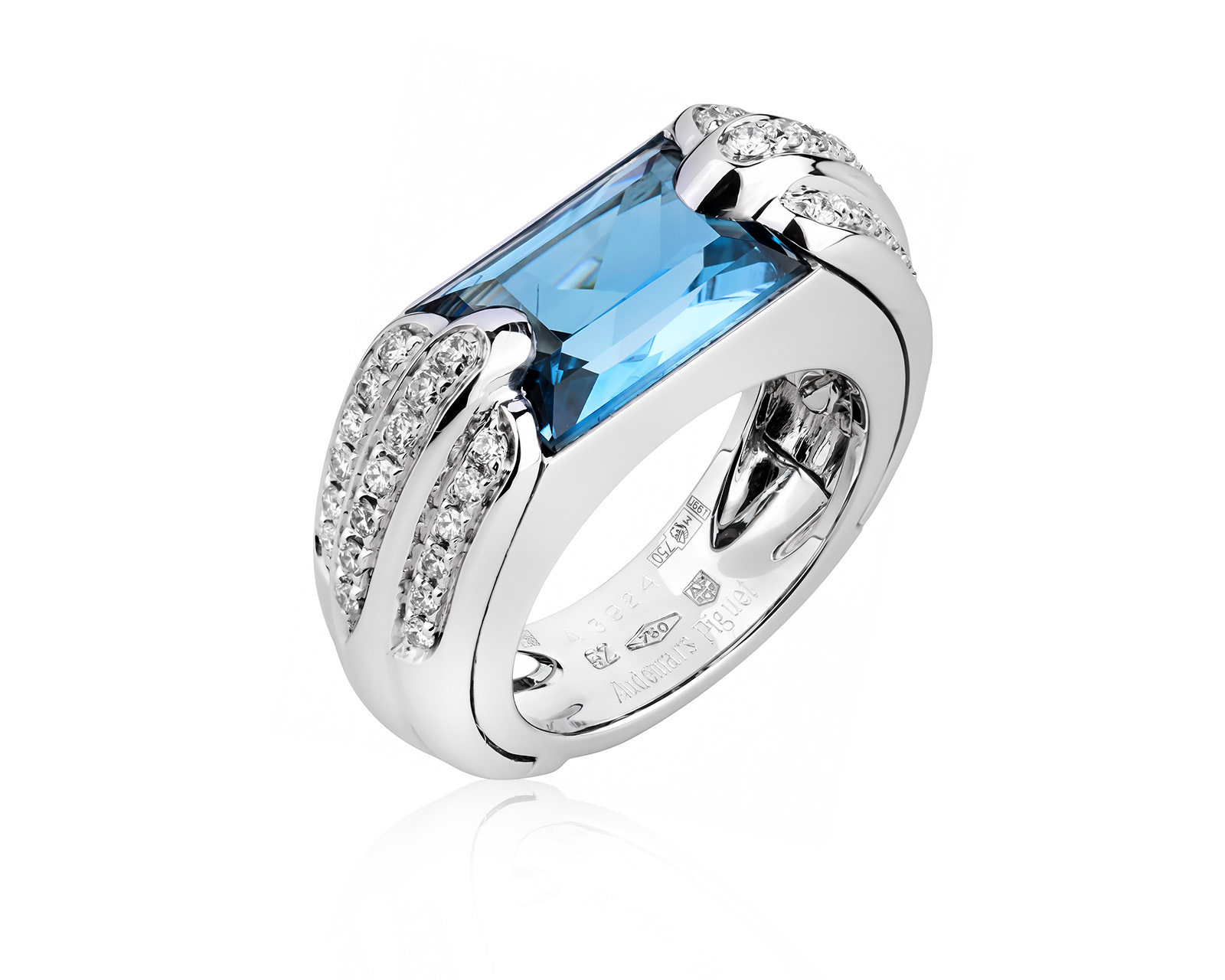 Оригинальное золотое кольцо с топазом 4.75ct Audemars Piguet Promesse 130726/2