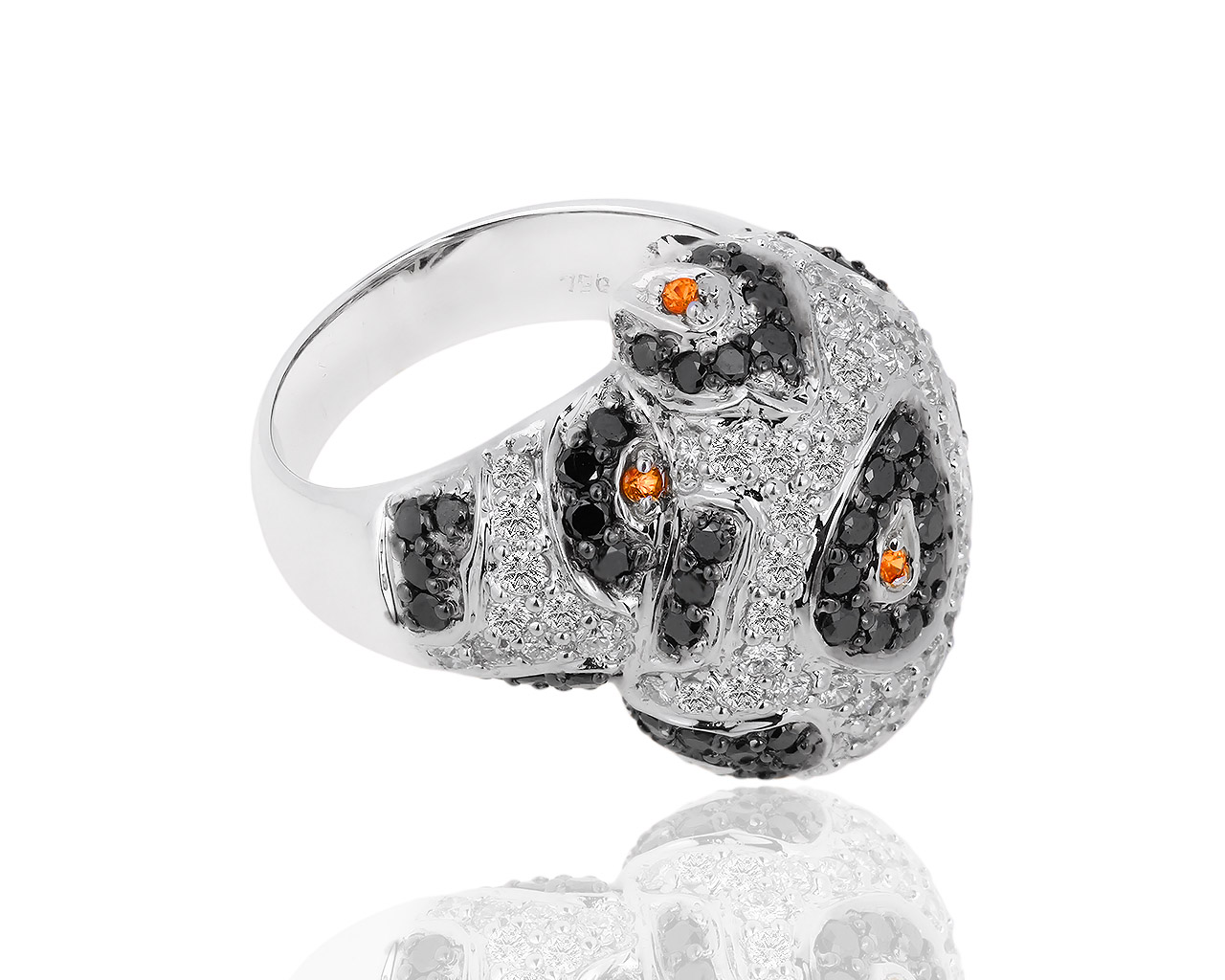 Золотое кольцо с цитринами и бриллиантами 2.11ct 220319/1