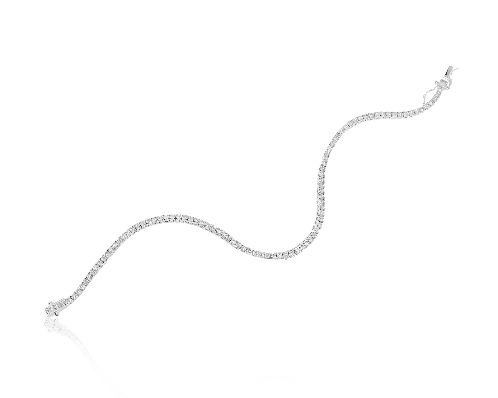 Достойный золотой браслет с бриллиантами 2.06ct