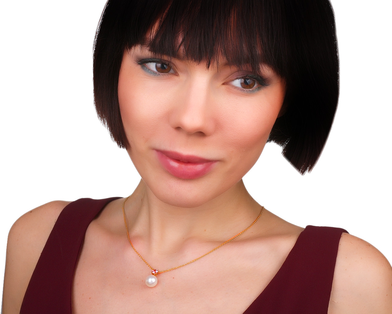 Золотая подвеска с жемчугом и сапфиром 0.60ct Schoeffel 