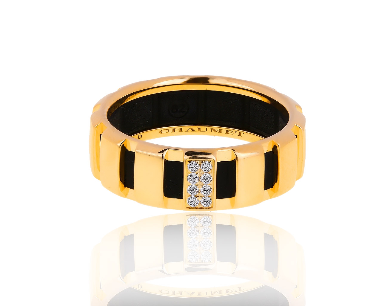 Золотое кольцо с бриллиантами 0.08ct Chaumet Class One