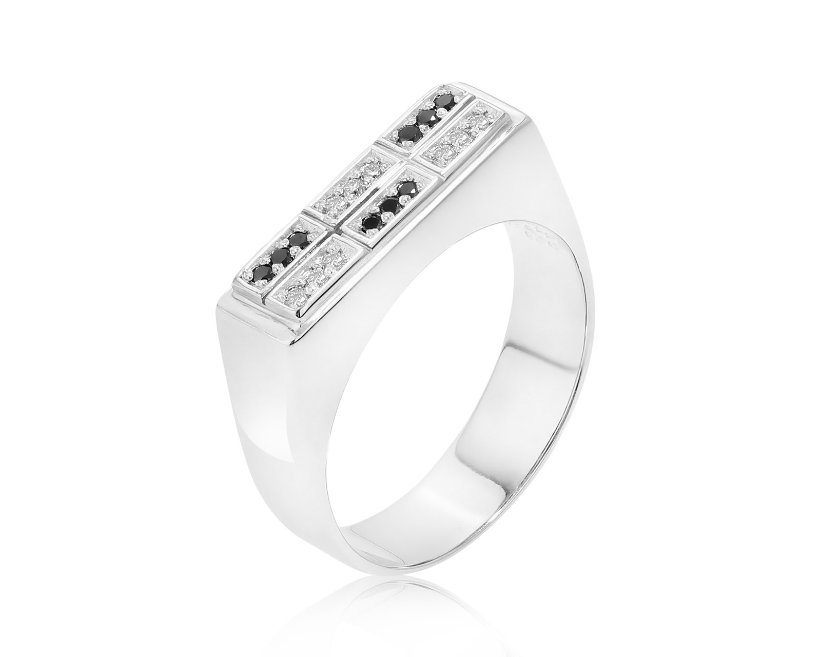 Богатое золотое кольцо с бриллиантами 0.10ct 050222/1