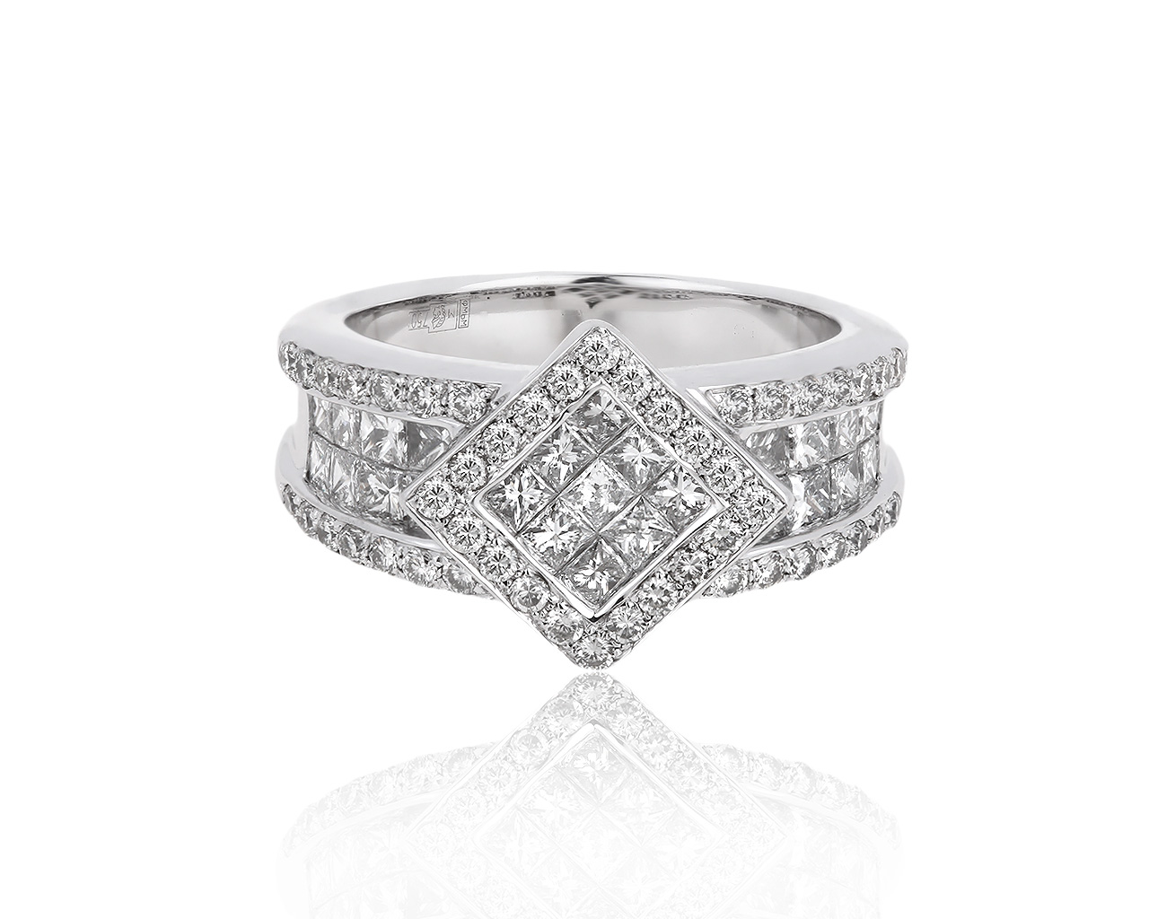 Шикарное золотое кольцо с бриллиантами 2.08ct 200819/8