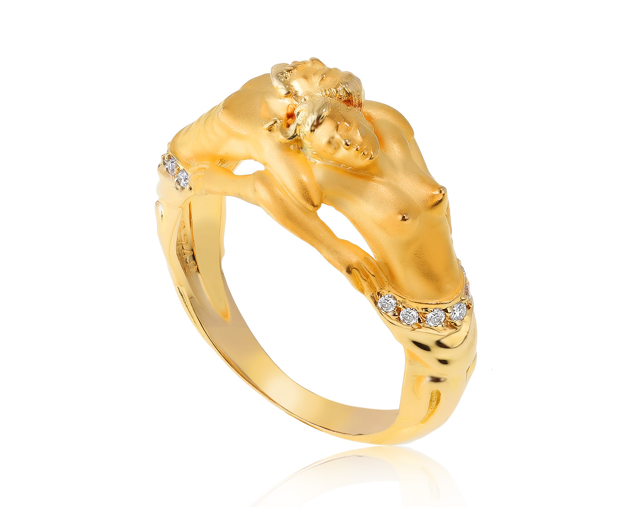 Оригинальное золотое кольцо с бриллиантами 0.08ct Carrera y Carrera Eden 300321/6
