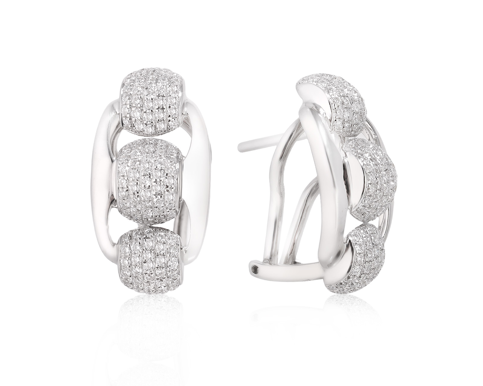 Оригинальные золотые серьги с бриллиантами 0.62ct Diamond Point