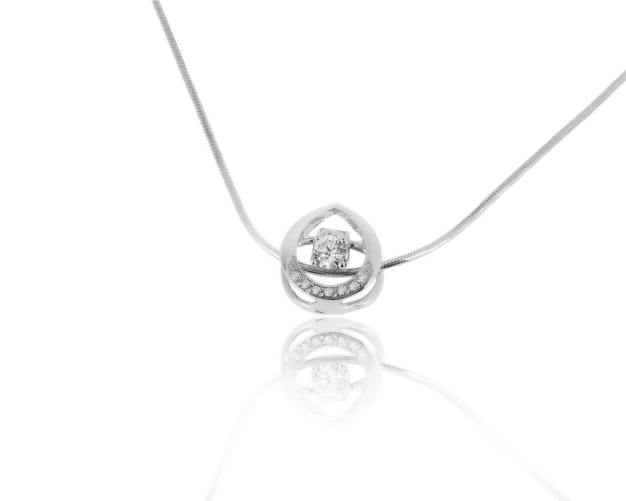 Лаконичный золотой кулон с бриллиантами 0.20ct 270319/20 Лаконичный золотой кулон с бриллиантами 0.20ct 270319/20