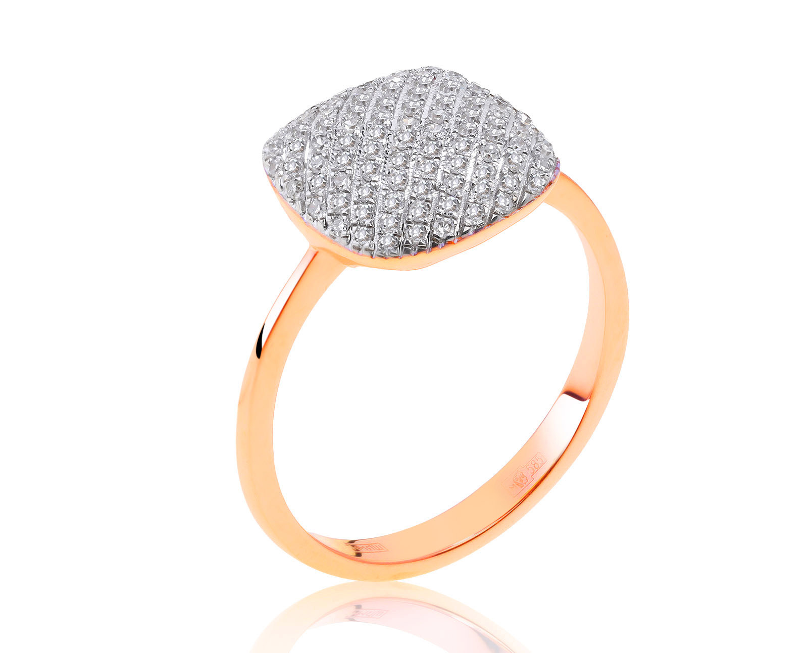 Притягательное золотое кольцо с бриллиантами 0.33ct 250621/3