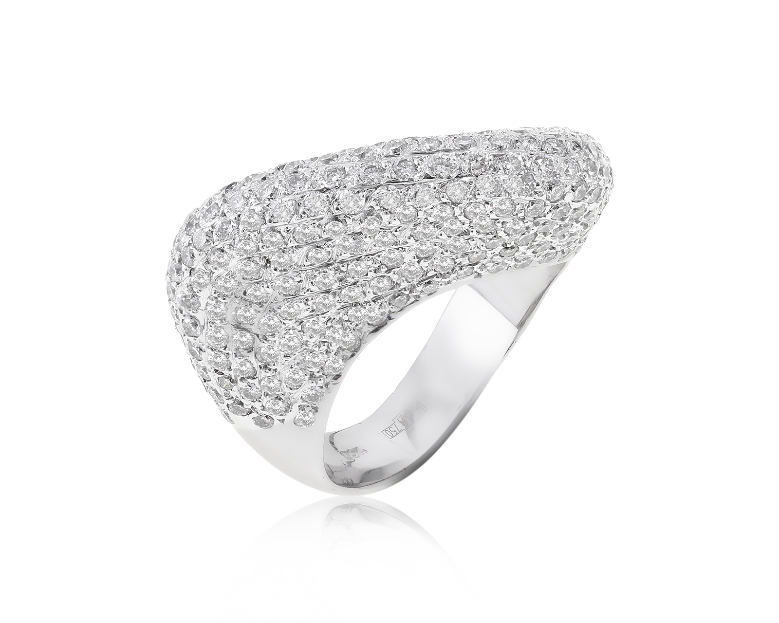 Шикарное золотое кольцо с бриллиантами 2.11ct 281222/7 Шикарное золотое кольцо с бриллиантами 2.11ct 281222/7