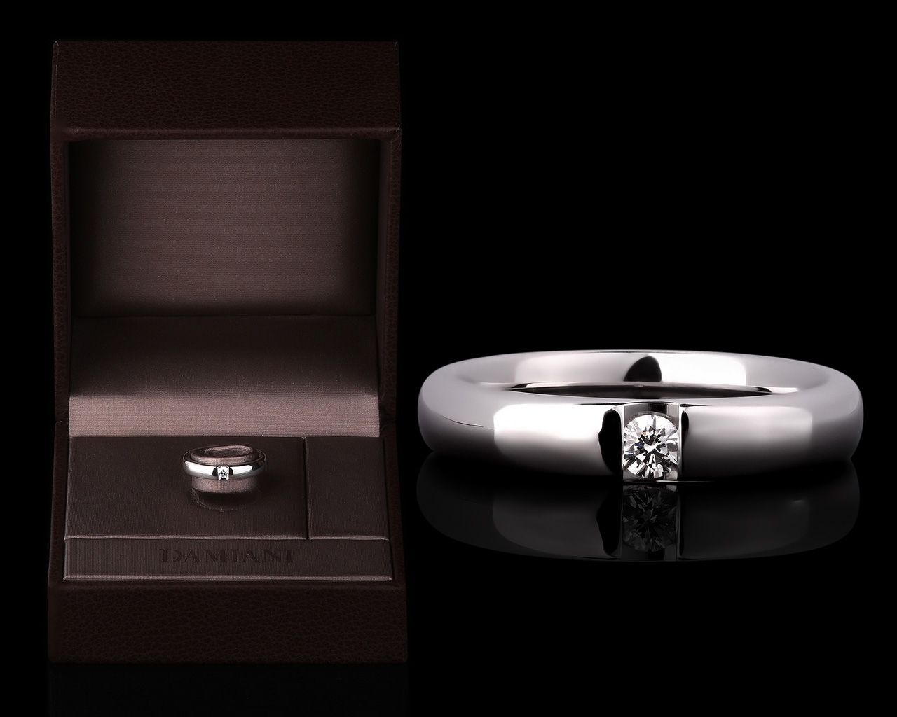 Обручальное золотое кольцо Damiani Incontro 081117/14