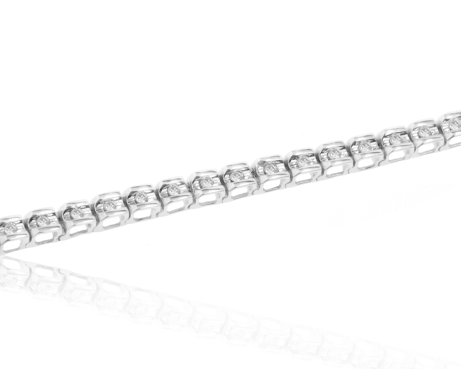 Престижный золотой браслет с бриллиантами 0.70ct