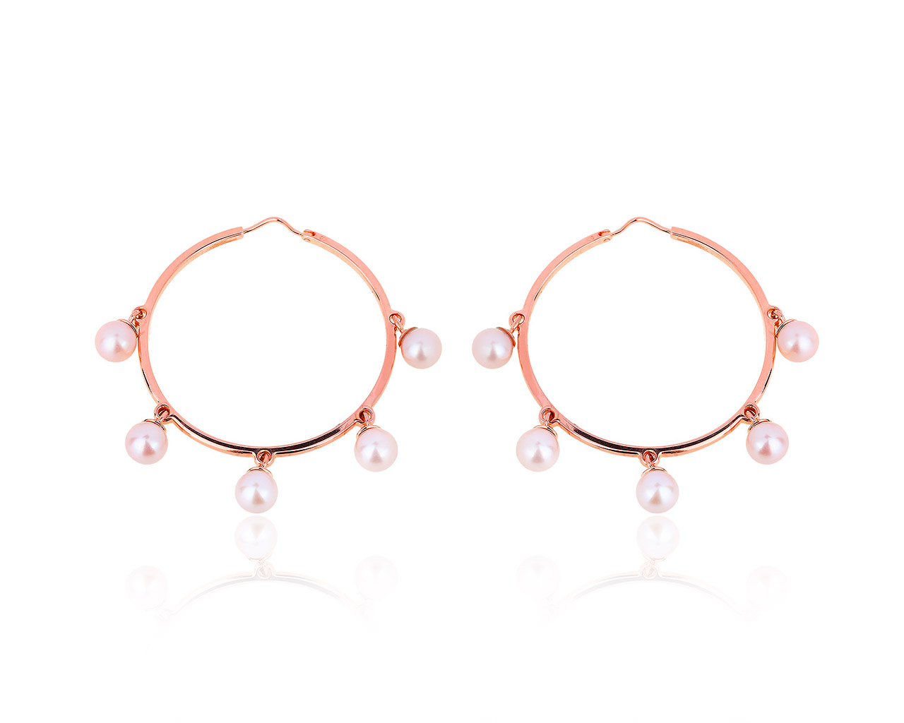 Модные золотые серьги с жемчугом Dior 021018/2