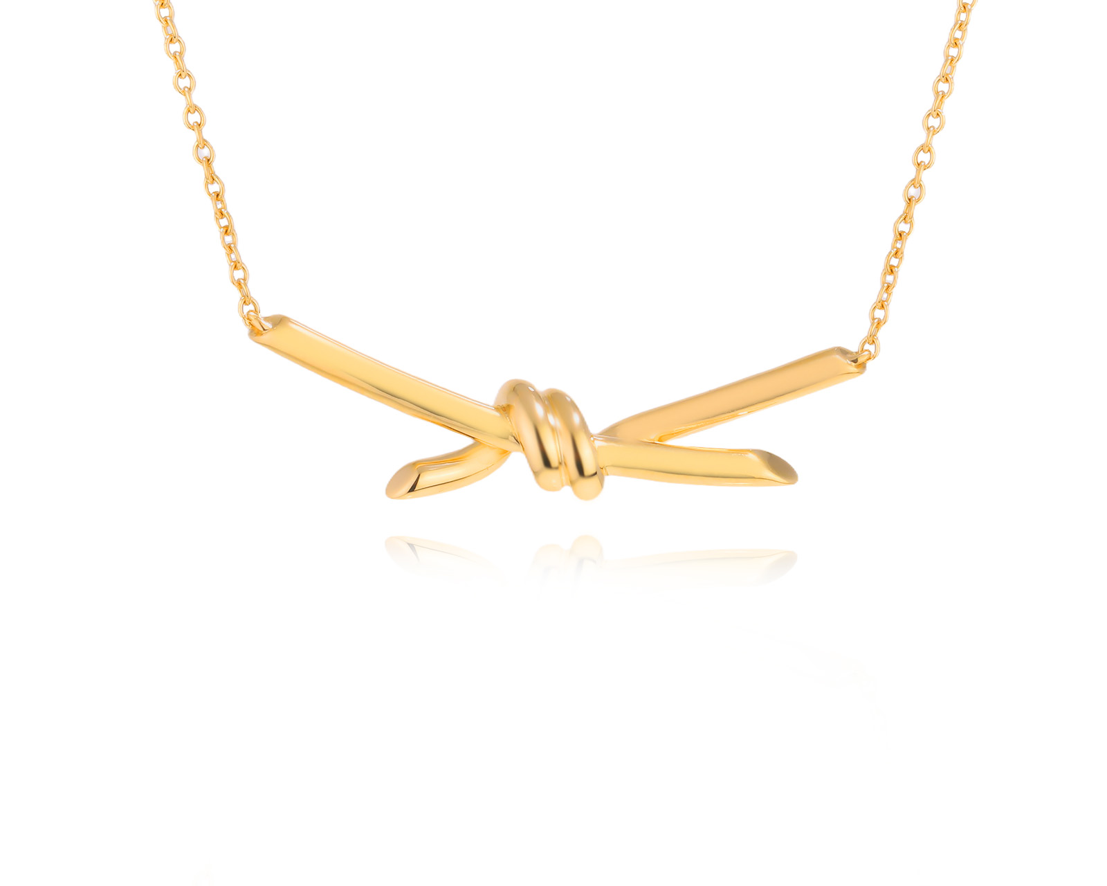 Оригинальное золотое колье Tiffany&Co Knot 240126/6