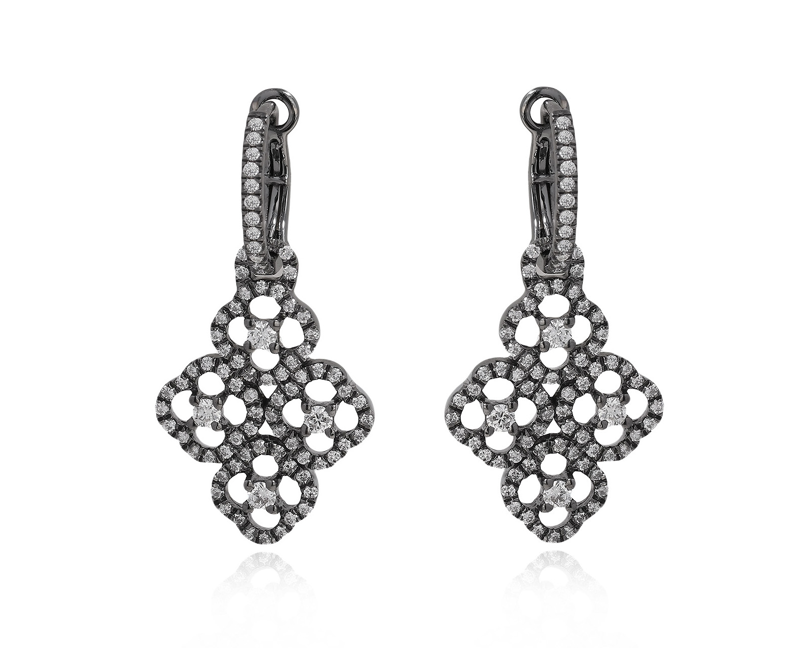 Золотые серьги с бриллиантами 0.88ct 020825/2 Золотые серьги с бриллиантами 0.88ct 020825/2