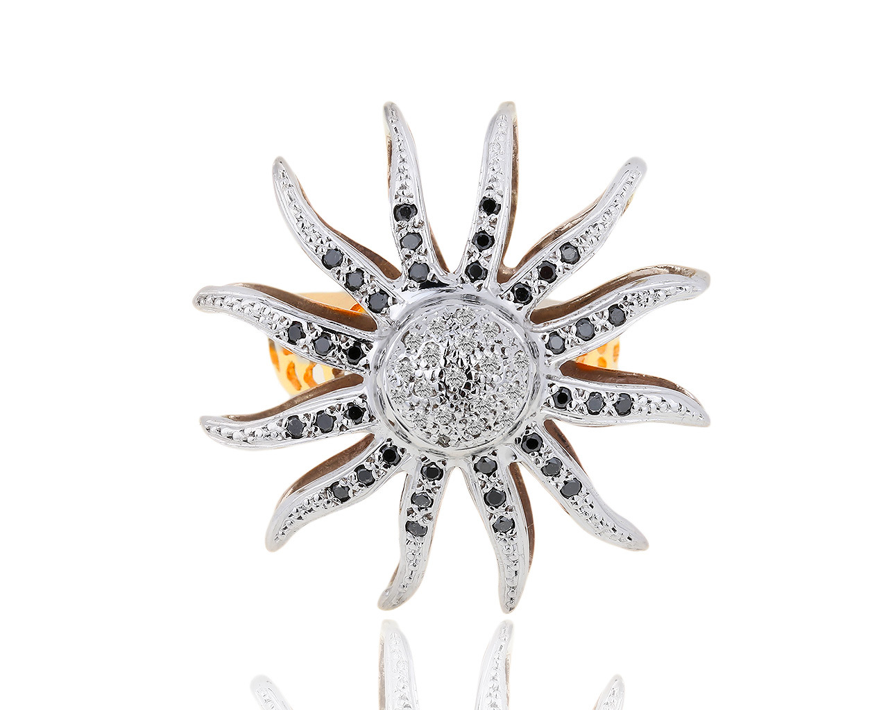 Изумительное золотое кольцо с бриллиантами 0.45ct 141117/9