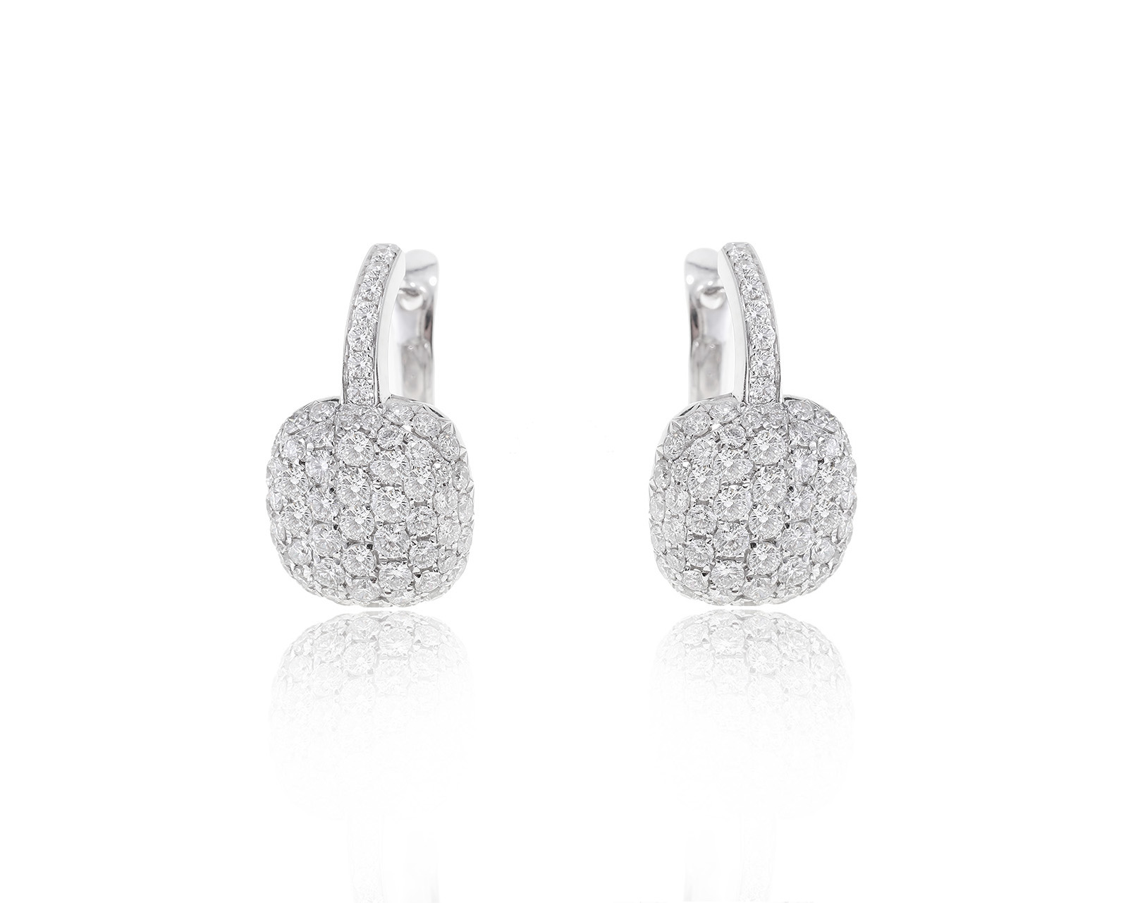 Роскошные золотые серьги с бриллиантами 1.64ct 100223/4