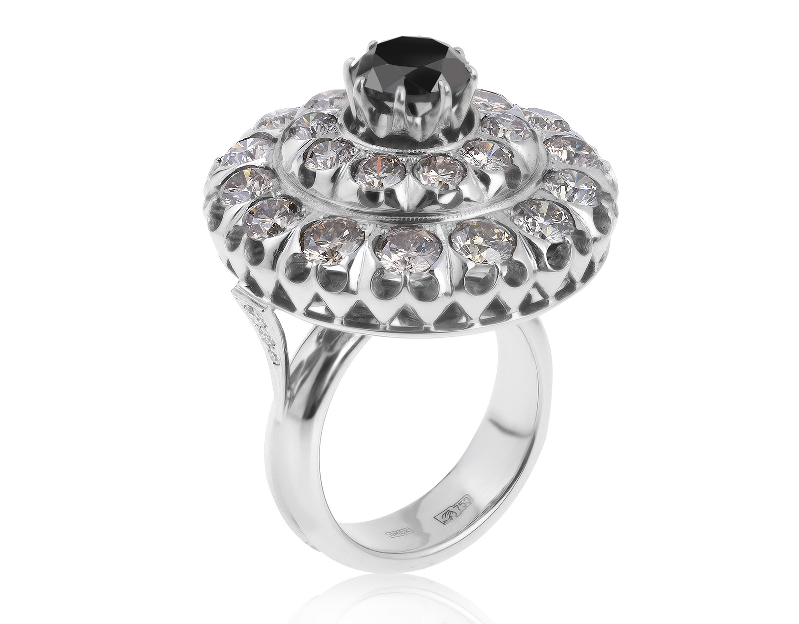 Завораживающее золотое кольцо с бриллиантами 7.60ct 120721/5