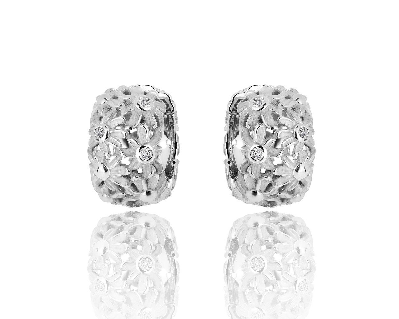 Оригинальные золотые серьги с бриллиантами 0.15ct Magerit 040719/2