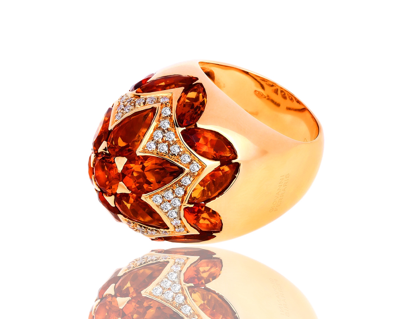 Оригинальное кольцо с цитринами Giovanni Ferraris 220917/2