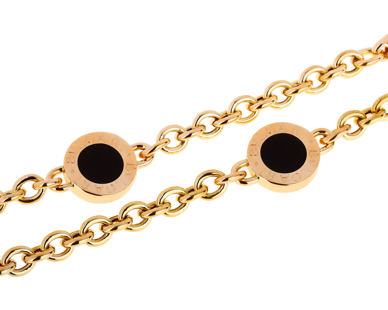 Оригинальное золотое колье с ониксом Bvlgari 170718/5 Оригинальное золотое колье с ониксом Bvlgari 170718/5