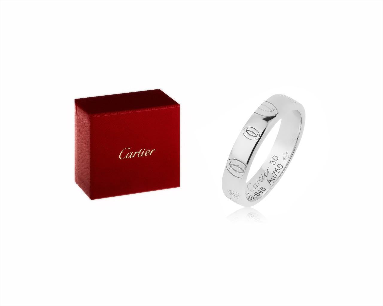 Оригинальное золотое кольцо Cartier Logo De Cartier