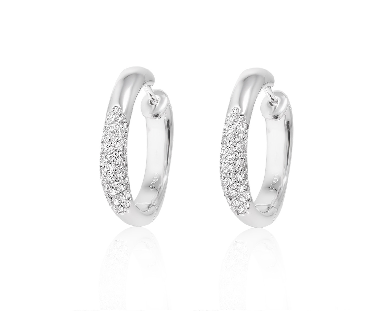 Оригинальные золотые серьги Tiffany&Co Square Cushion Hoop 151124/13