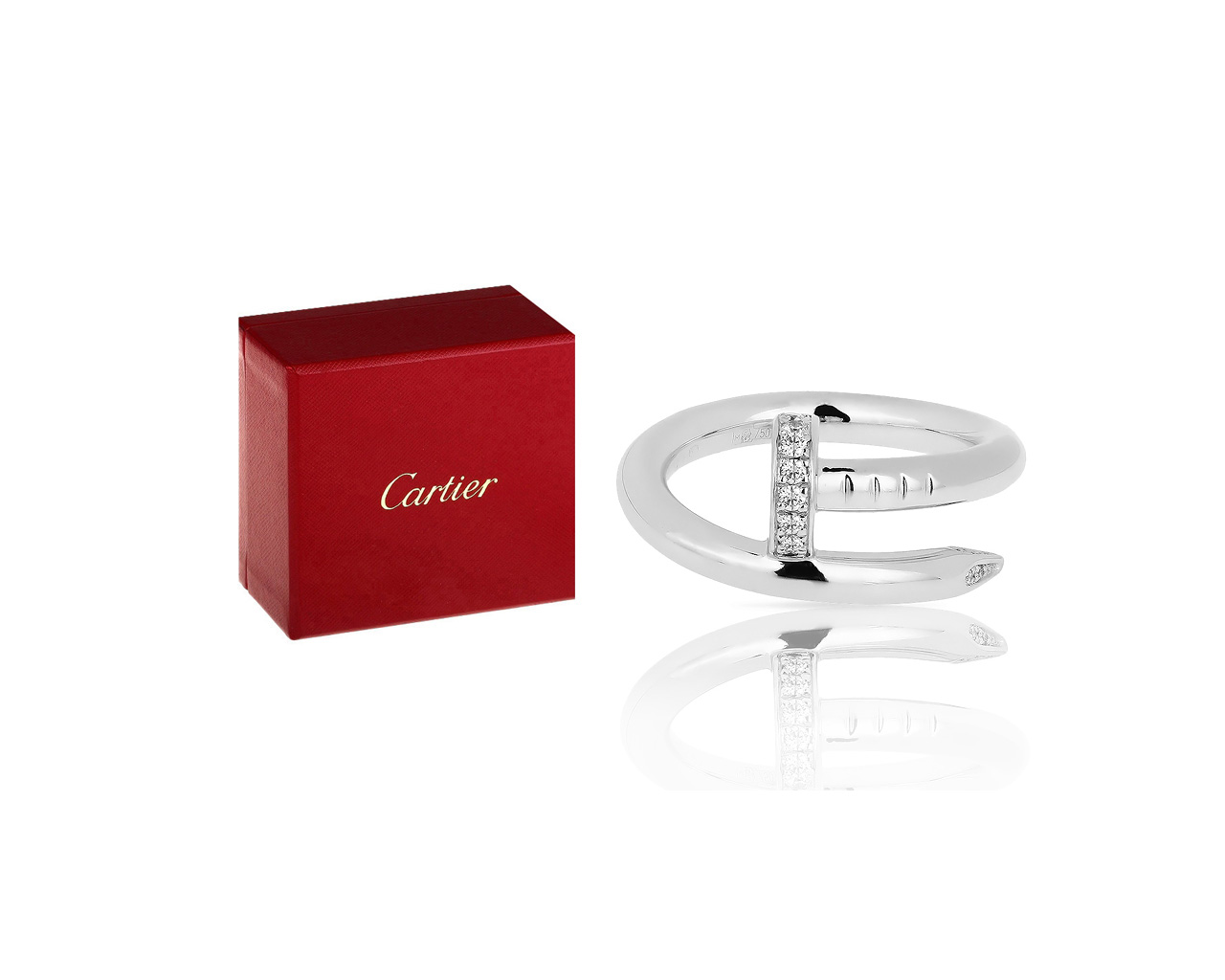 Золотое кольцо с бриллиантами 0.13ct Cartier Juste Un Clou