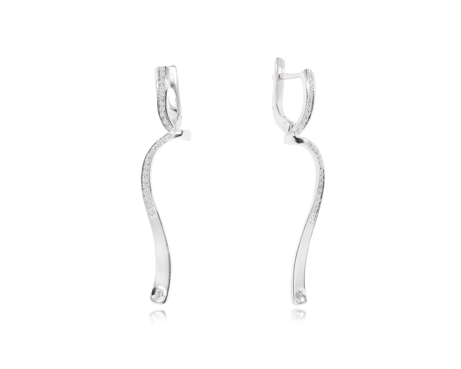 Золотые серьги с бриллиантами 0.28ct 080823/11