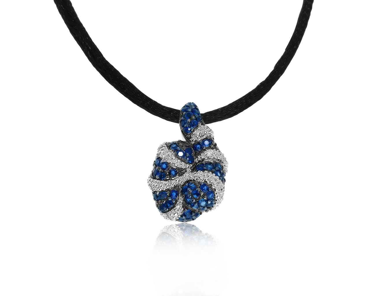 Восхитительный золотой кулон с сапфирами 1.43ct 170321/15