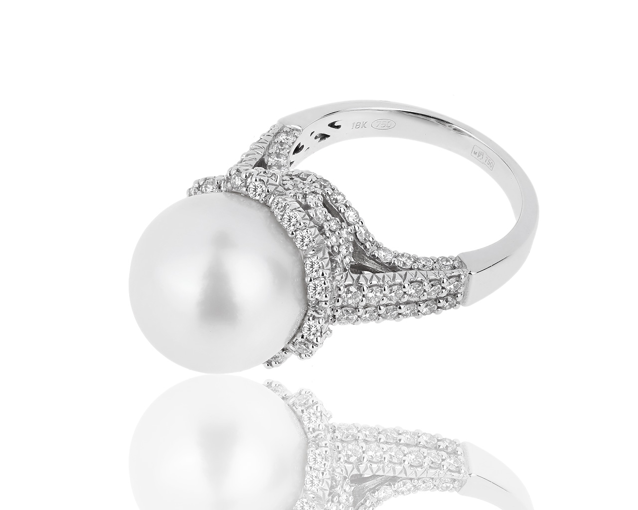 Лаконичное золотое кольцо с бриллиантами 1.03ct 070617/2