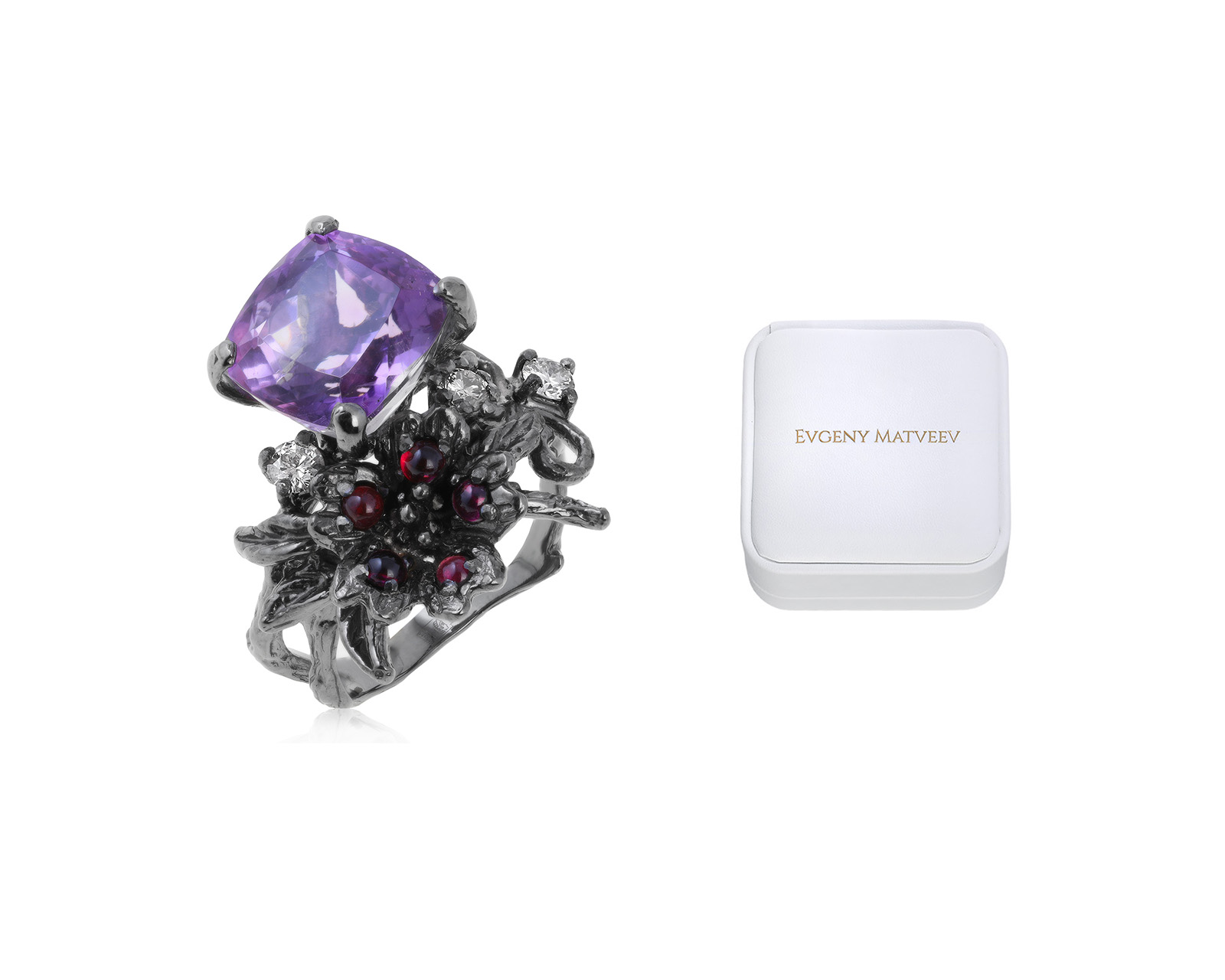 Золотое кольцо с аметистом 7.60ct Evgeny Matveev