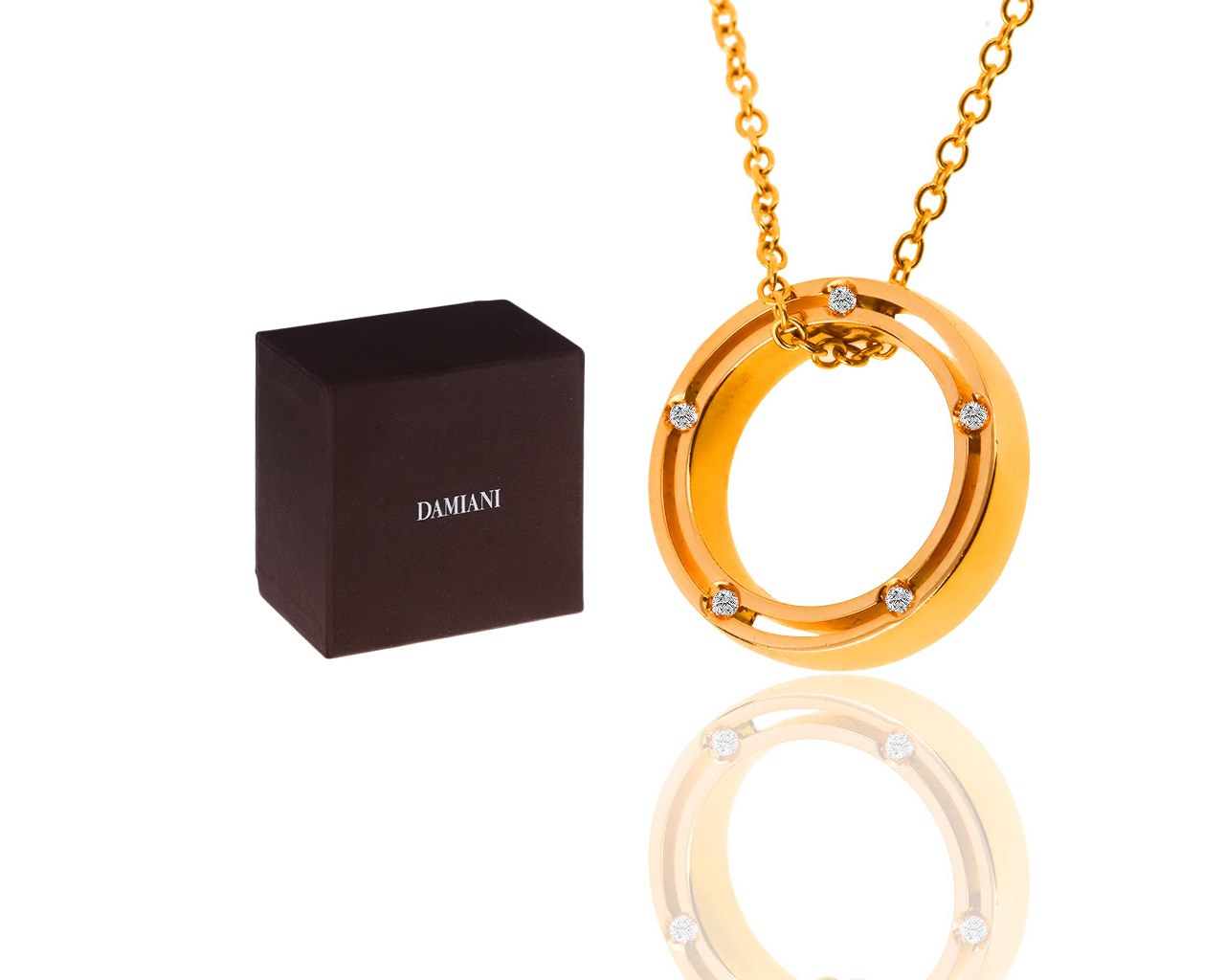 Золотой кулон с бриллиантами 0.09ct Damiani D.Side