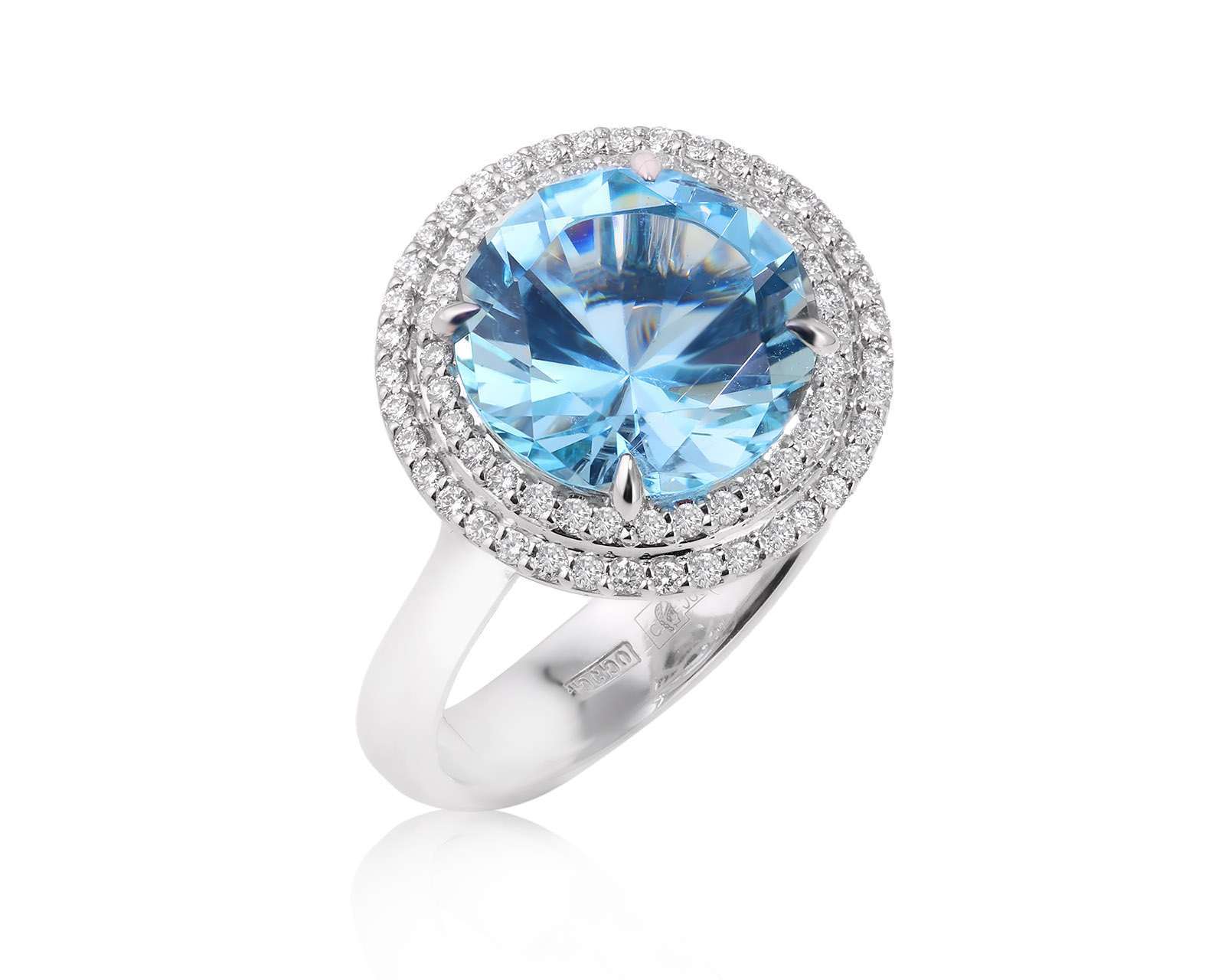 Оригинальное золотое кольцо с аквамарином 3.30ct Constantin Artmayer