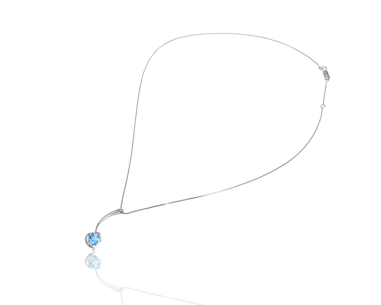 Итальянский золотой кулон с топазом 2.01ct