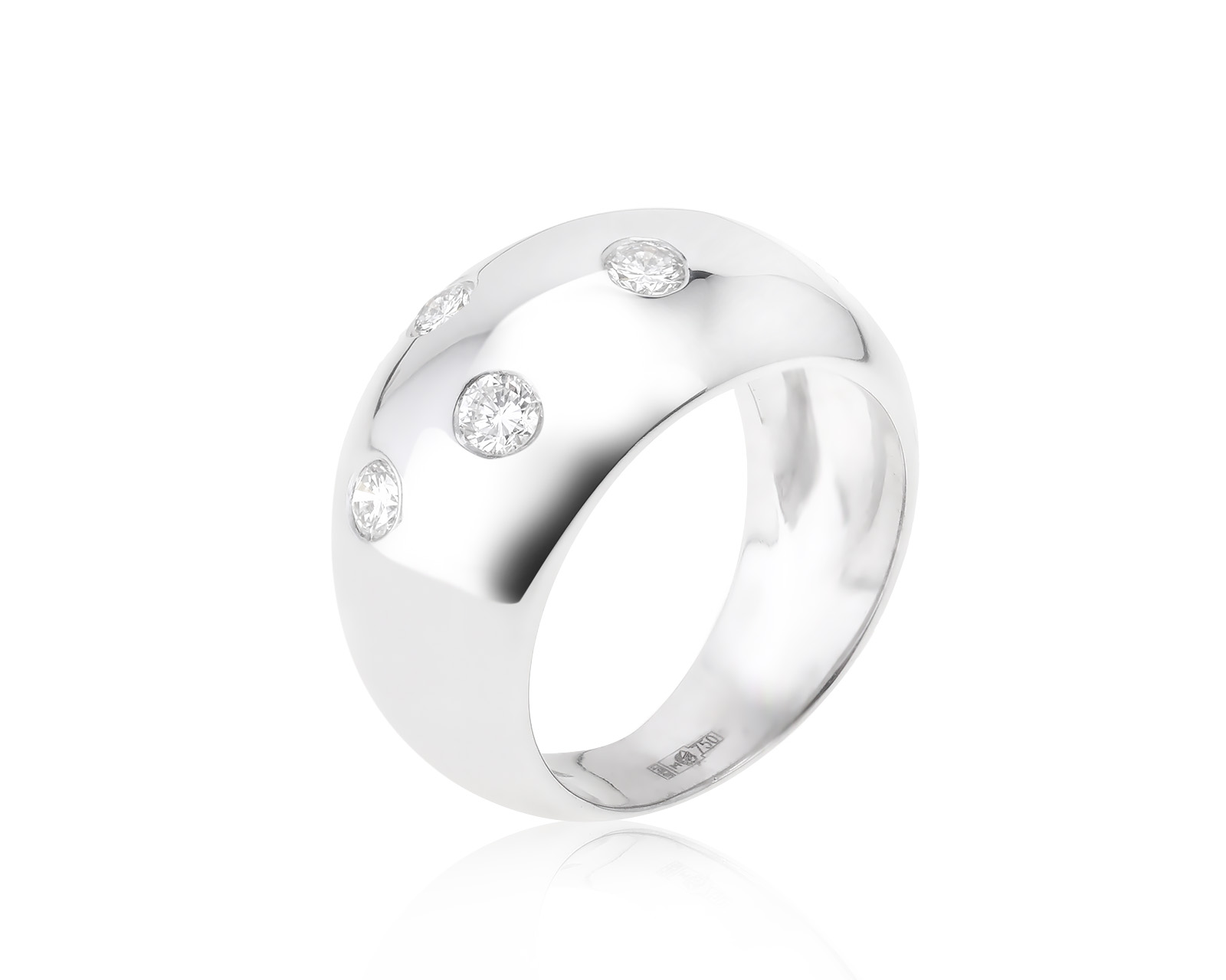 Прекрасное золотое кольцо с бриллиантами 0.54ct 281022/4