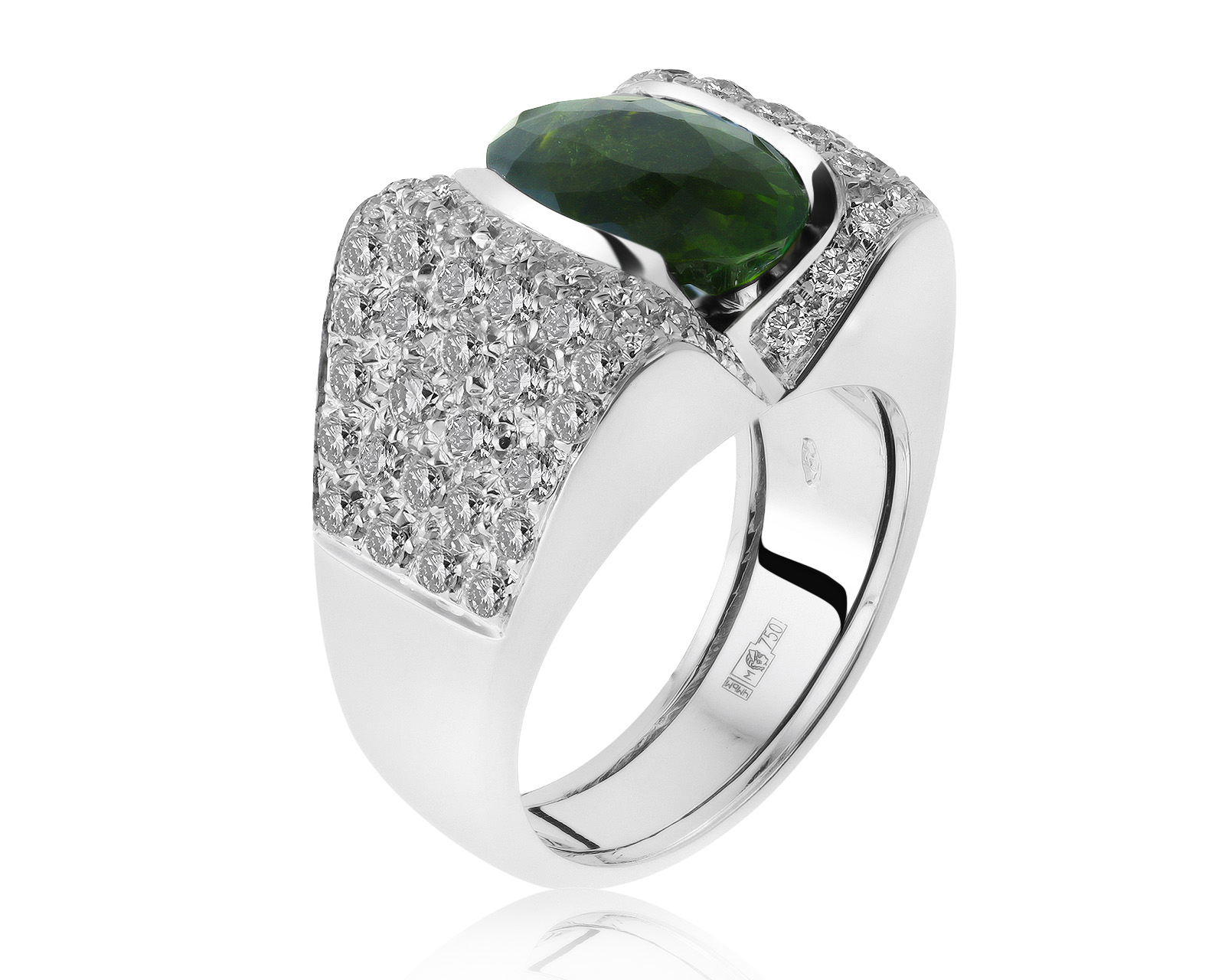 Итальянское золотое кольцо с турмалином 4.08ct 050821/1