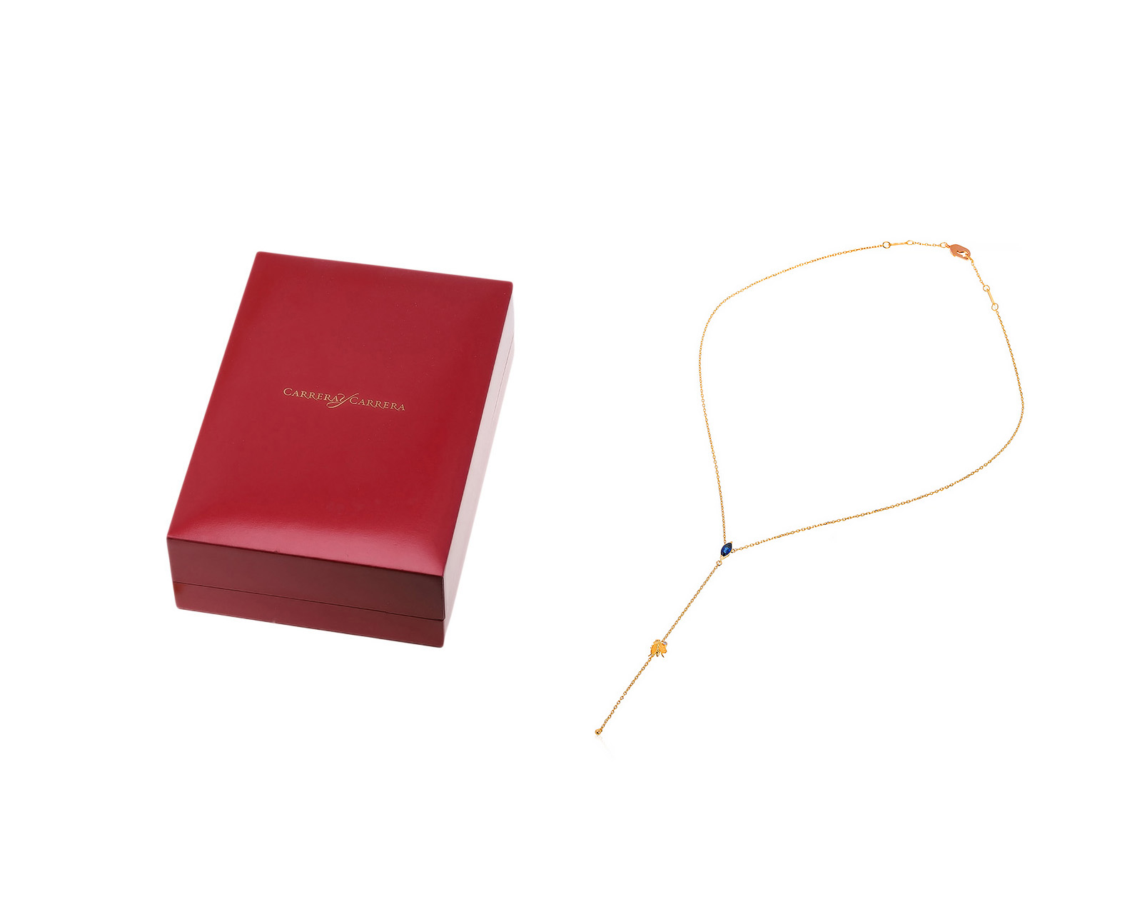 Оригинальное золотое колье с сапфиром 0.35ct Carrera y Carrera