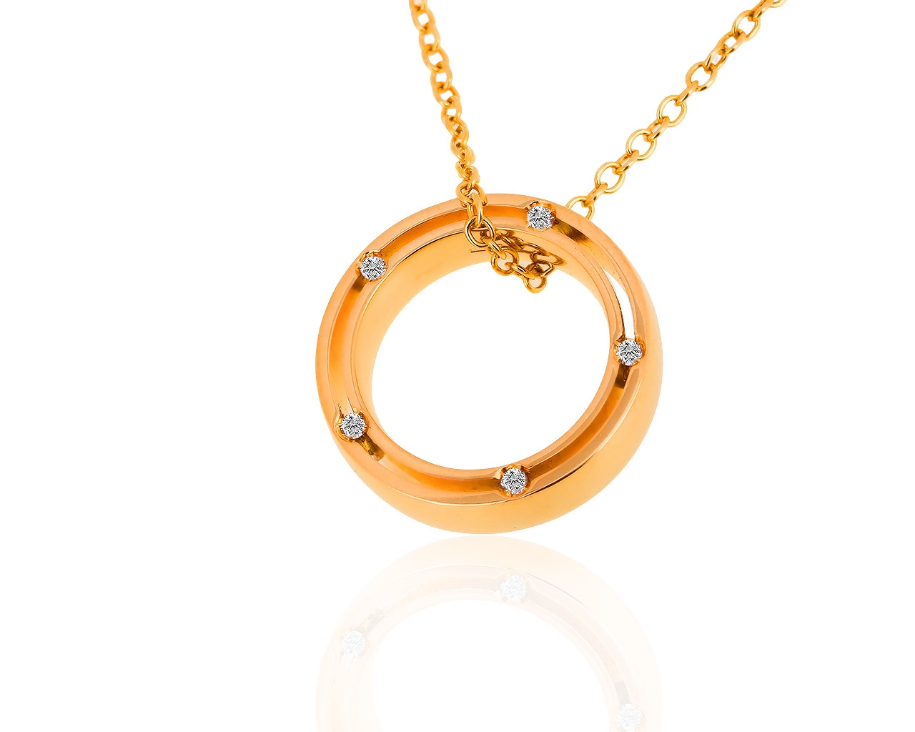 Золотой кулон с бриллиантами Damiani D.Side Brad Pitt 131118/10