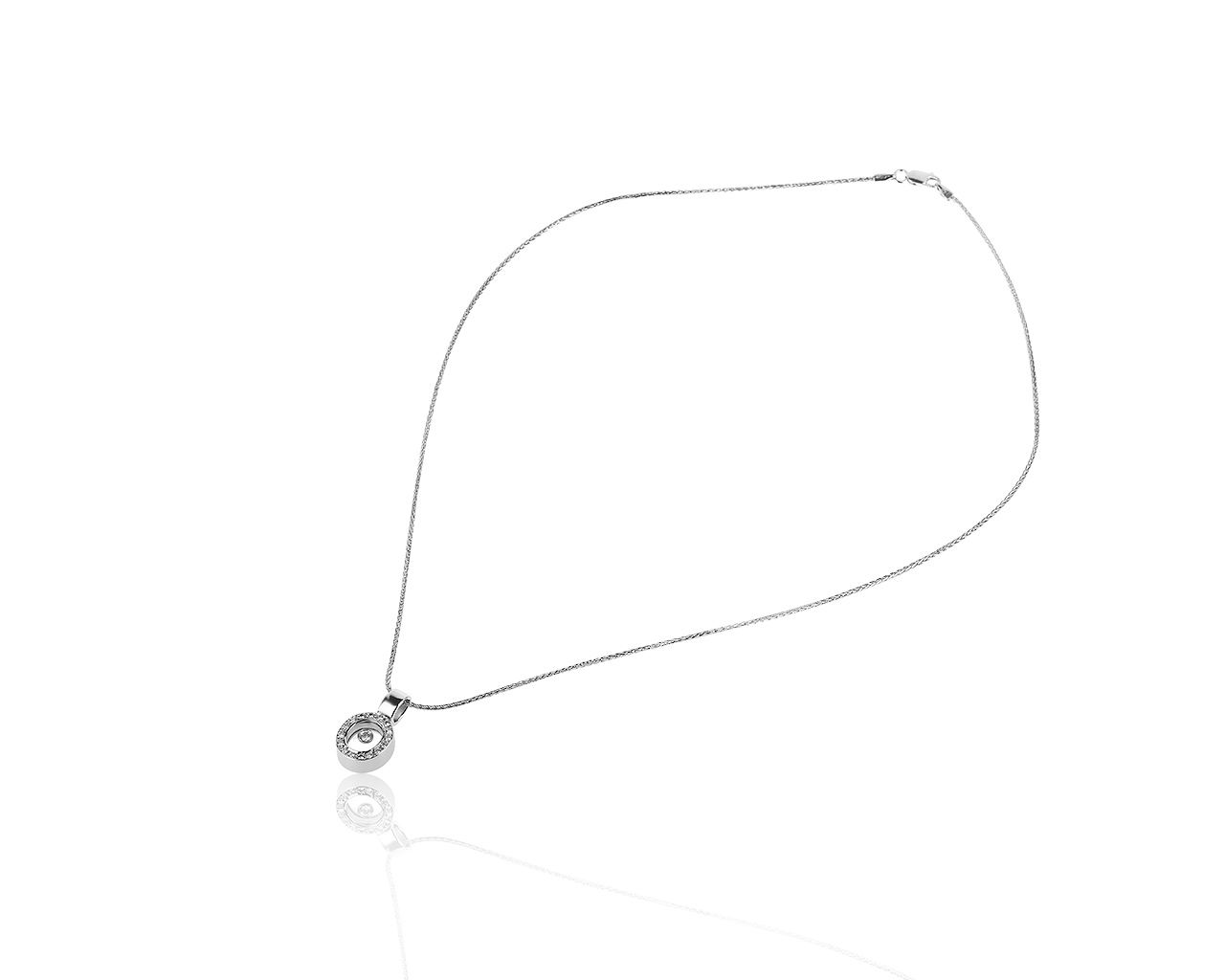 Изящный золотой кулон с бриллиантами 0.25ct