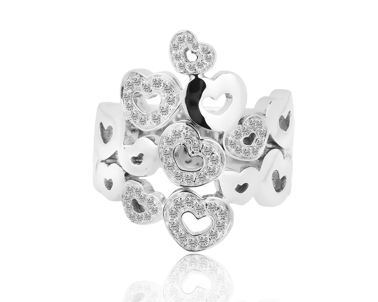 Золотое кольцо с бриллиантами 0.35ct Pasquale Bruni Amore 151218/14