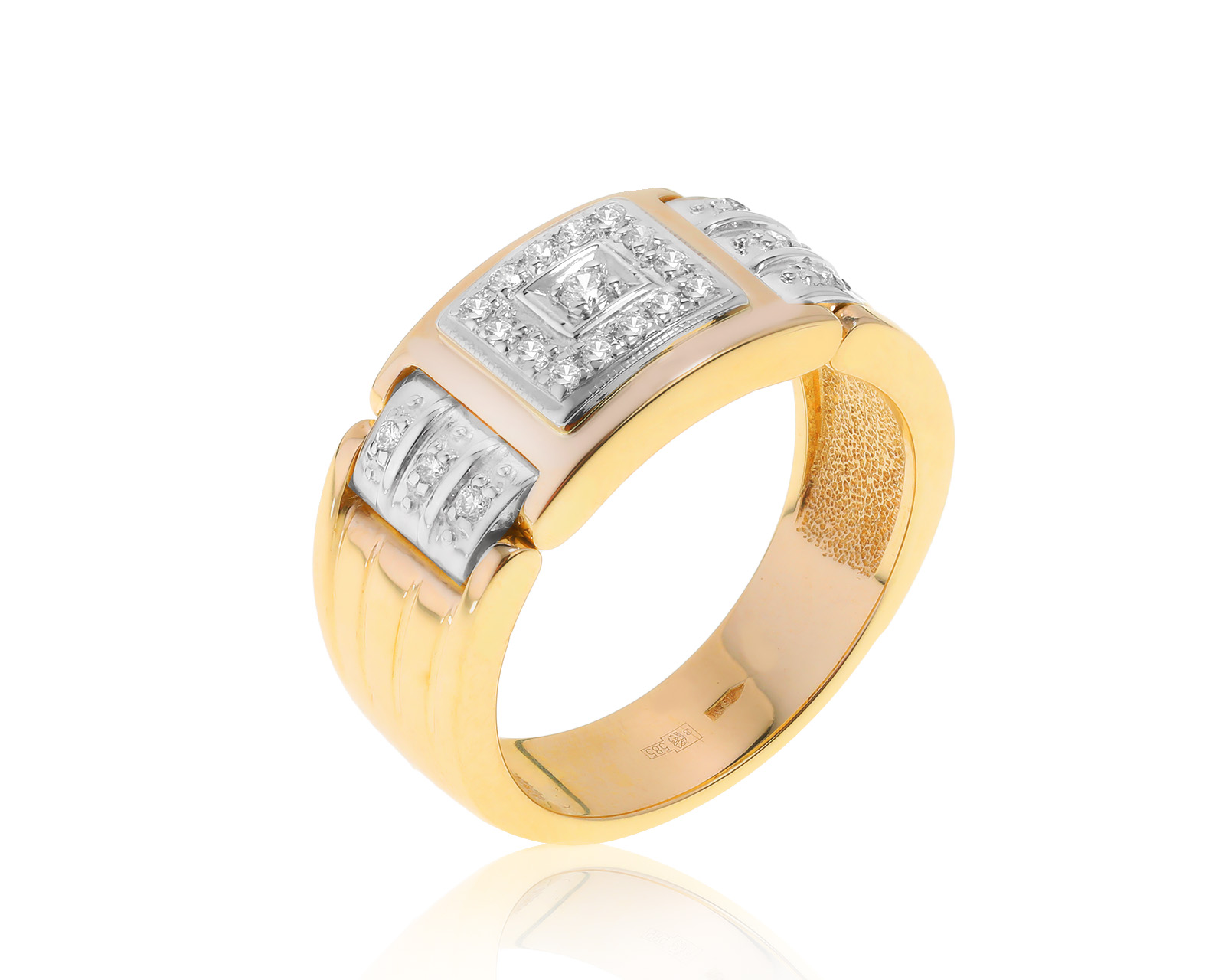 Солидное золотое кольцо с бриллиантами 0.27ct 240422/8