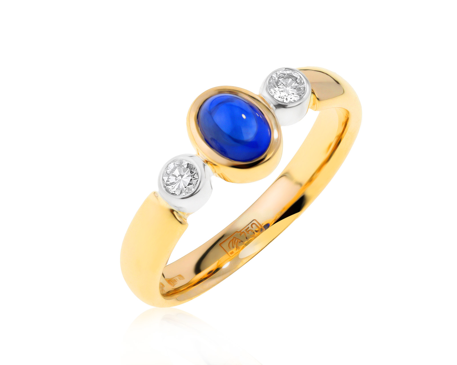 Оригинальное золотое кольцо с сапфиром 0.62ct Damiani