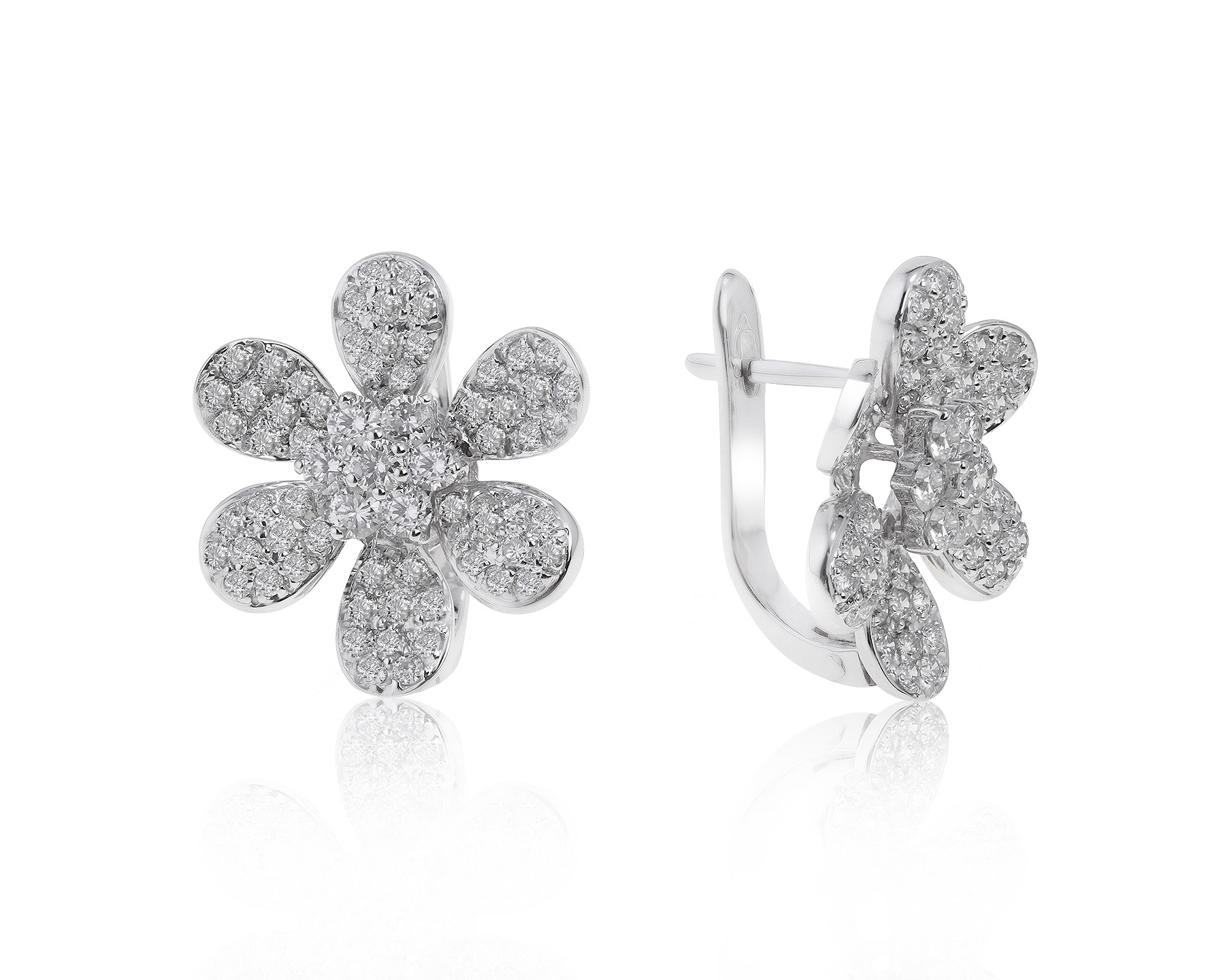 Чарующие золотые серьги с бриллиантами 2.22ct 160821/7